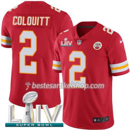 Herren Kansas City Chiefs Trikot Dustin Colquitt 2 Nike Röd 2020 Super Bowl LIV